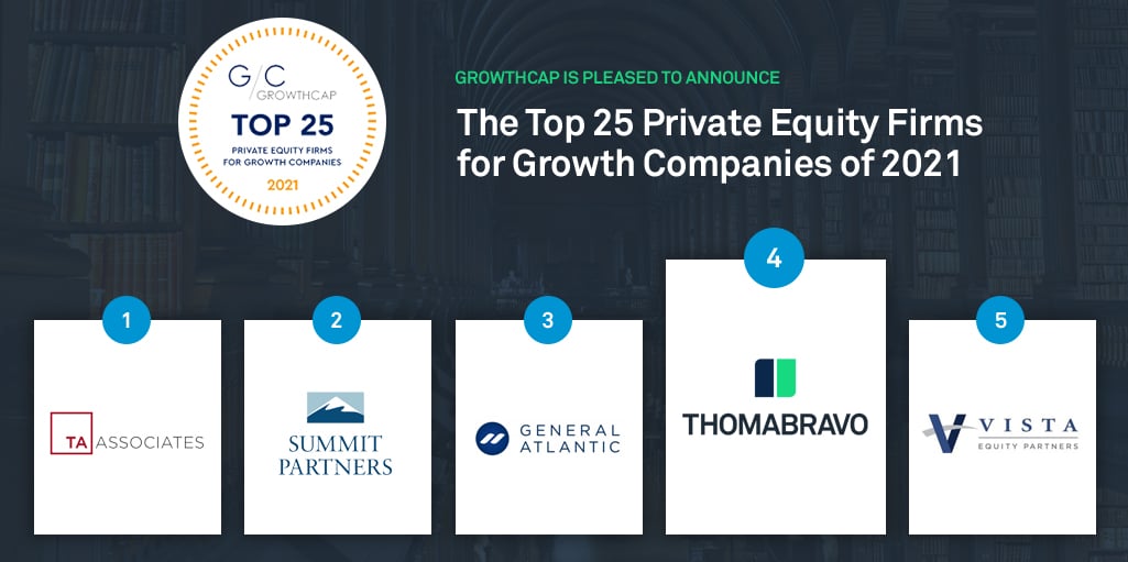 AWARD: The Top 25 Private Equity Firms For Growth Companies Of 2021